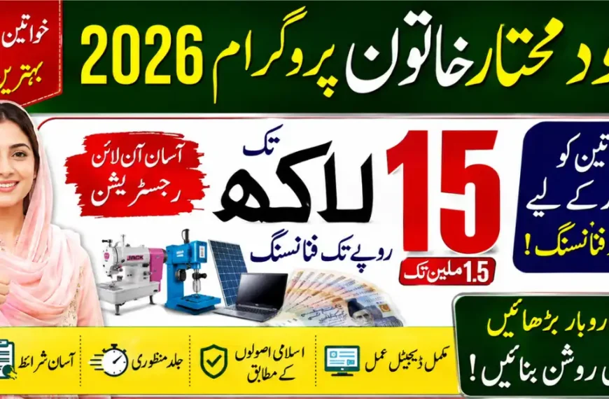 1. Khud Mukhtar Khatoon Program 2026 Amazing Opportunity for Women – Don't Miss Rs 1.5 Million Financing