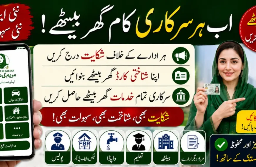 Maryam Ki Dastak App 2026 Registration Guide – Online Apply, Services, Benefits & Eligibility
