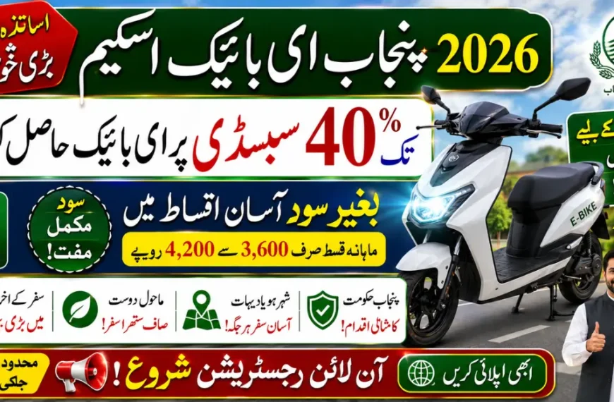 Punjab Teachers E-Bike Scheme 2026 Registration Guide – Eligibility, Subsidy & Monthly Installments